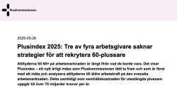 Pressmeddelanden från pluskommissionen angående Plusindex 2025